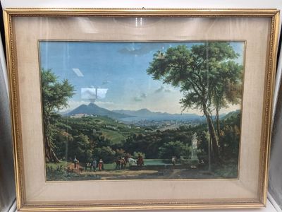 Chromolithographie marouflée sur toile. D’après Alexandre Hy…