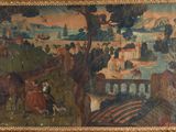 an image of a painting of a painting of people and animals