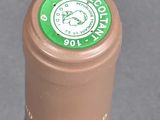 a close up of a bottle of wine with a label on it