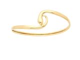 a close up of a gold ring on a white background
