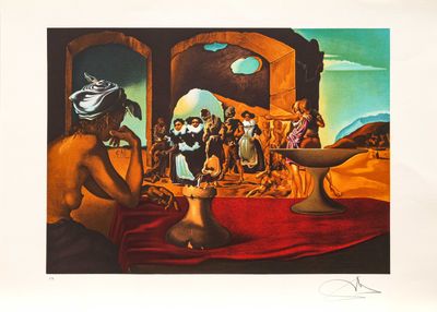 une image représentant un tableau où l'on voit une femme assise devant une table
