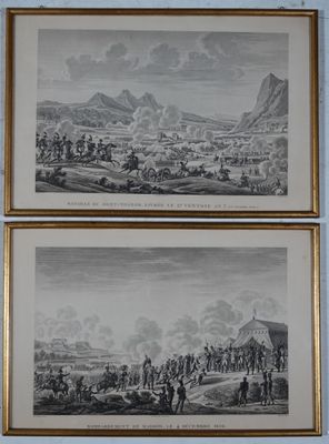 PAIRE DE GRAVURES - "Bombardement de Madrid, le 4 décembre 1…
