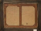 an image of a painting of a window in a wooden frame