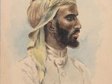 portrait d'un homme portant un turban sur la tête
