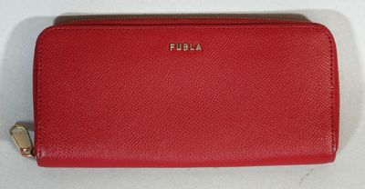 FURLA Pochette en cuir rouge