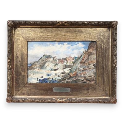 J. PELISSIER (fin XIXème) Boulogne sur Mer, le port du Porte…