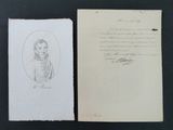 a black and white photo of a piece of paper with a drawing of a man