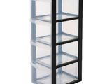 une photo d'une vitrine noire et transparente