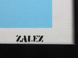 an image of a painting of a blue square with a black border