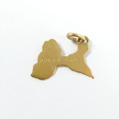 un pendentif en or orné d'un oiseau, sur un fond blanc