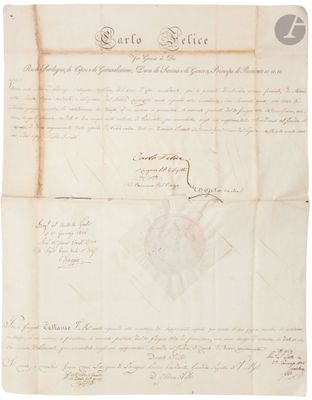 SAVOIE. CHARLES-FÉLIX DE SAVOIE (1765-1831) Roi de Sardaigne…