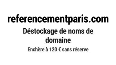 Nom de domaine referencementparis.