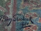an image of a close up of a painting of a person on a skateboard