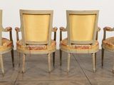 set of four louis xvi style painted chairs
