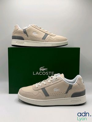 Chaussures de tennis Lacoste pour homme, en beige et gris