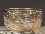 an image of a glass bowl sitting on top of a marble table