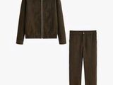 an image of a brown jacket and pants