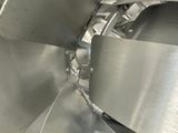 a close up view of a propeller blade on a plane