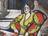 une image d'un tableau représentant une femme assise sur une chaise