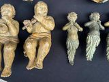 many figurines that are sitting on a table