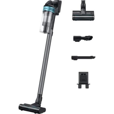 a vacuum cleaner with a cord attached to it ' s head