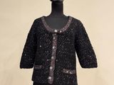 chandelier jacket with beading and sequins on a mannequin base