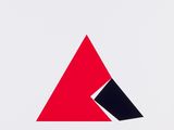an image of a red triangle with a black triangle on it