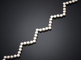 a cultured pearl and diamond necklace