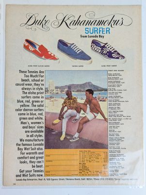 LUNADA BAY ets (éd.) RARE PUBLICITÉ de 1965 représentant Duk…