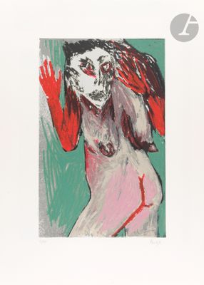 an image of a painting of a woman with red hair