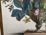 a picture of a painting of flowers in a vase on a table