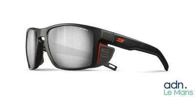 a close up of a pair of sunglasses on a white background