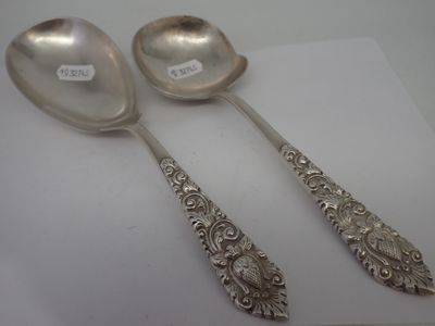 Couvert de service en argent 800, poids 240g - Photo 1