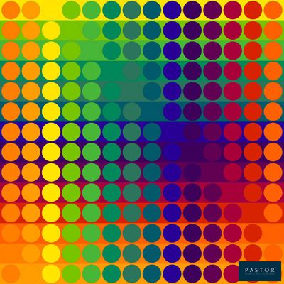 an image of a colorful background with circles and dots