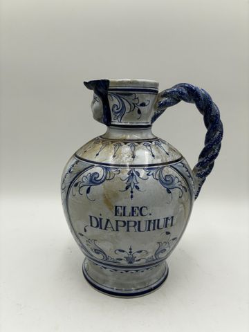 Léon WARIN à MALICORNE - Grand pot / pichet « ELEC.DIAPRUNUM »  e...