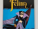 la couverture du livre *Felina*, sur laquelle figure l'image d'une femme dans un bateau