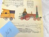 une feuille de papier sur laquelle est dessiné un train
