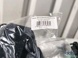 a plastic bag with a label on it sitting on a table