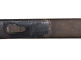 a knife with a black handle on a white background