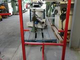 a picture of a red frame with a mirror on it