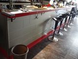 an image of a bar with stools in a restaurant
