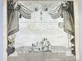 an old book with a drawing of a man and a woman sitting on a checkered floor