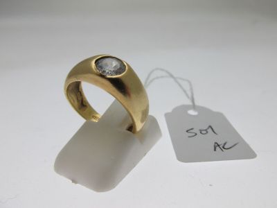 bague "jonc" monture or 750°/°° sertie d'une pierre (égris… - Photo 1