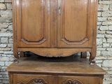pair of antique french oak armoires and cupboards