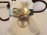 un petit sac orné d'une boucle dorée