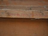 a wooden box with writing on it that says don ' t eat the food