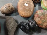 a lot of rocks that are on a table