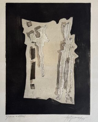 une image représentant un dessin en noir et blanc de deux personnages