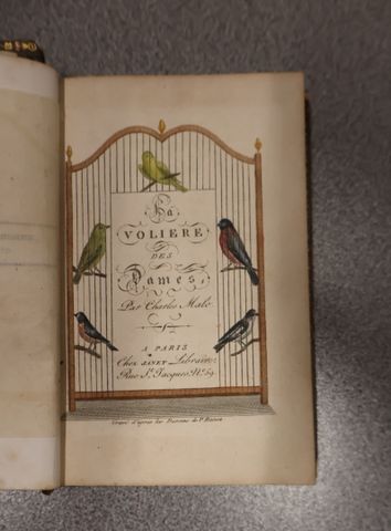 Livres de la bibliothèque de Gueneau de Mussy : « volière des dam...