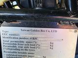 a close up of a motorcycle with a sign on it